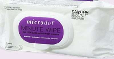 Disinfectant, Microdot® Flow Pack Minute Wipes